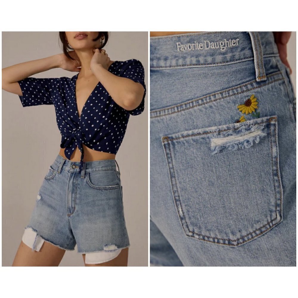 💕FAVORITE DAUGHTER💕 The Juni High Waist Cutoff Denim Shorts ~ Brooklyn 31 NWT